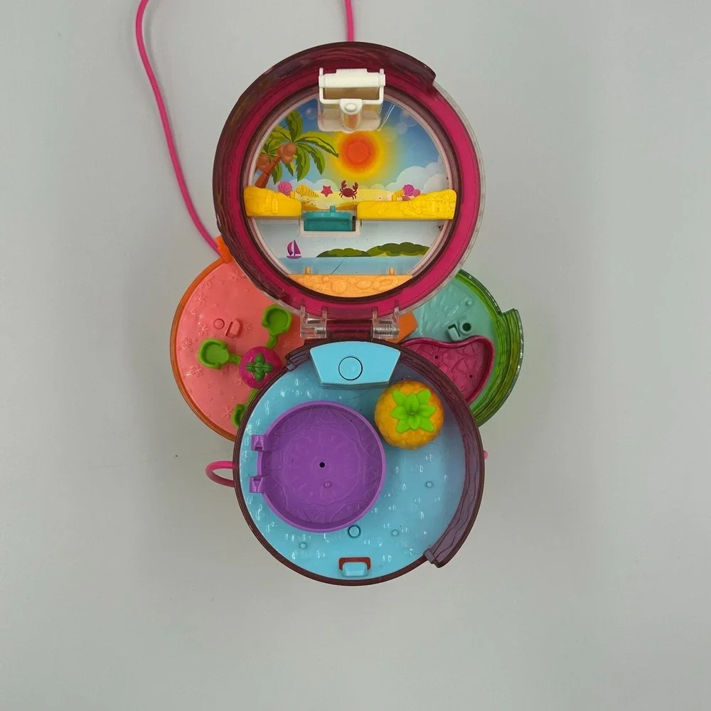 Set of 3 Polly Pocket Playsets - Milkshake, Pineapple & Unicorn Cake Playsets‎